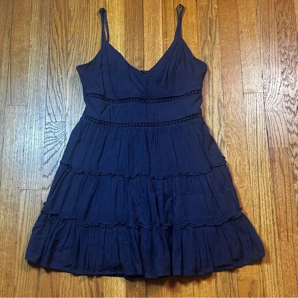 deep blue summer dress A Line V Neck Navy Blue Satin Long Prom Dress Formal Dress PSK043 US10 / Navy Blue